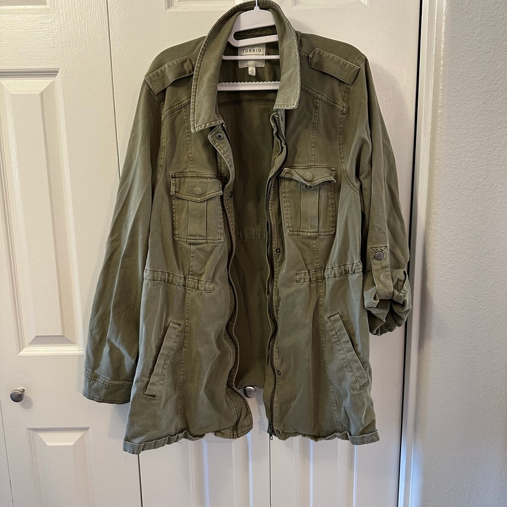 Torrid Olive Green Utility Jacket